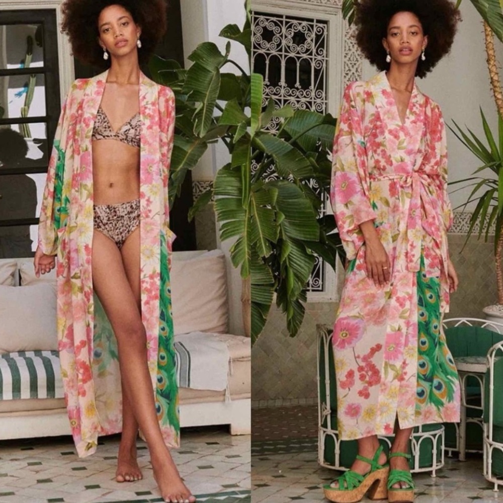 Spell Madame Peacock Kimono - M/L NWT - Picture 5 of 15